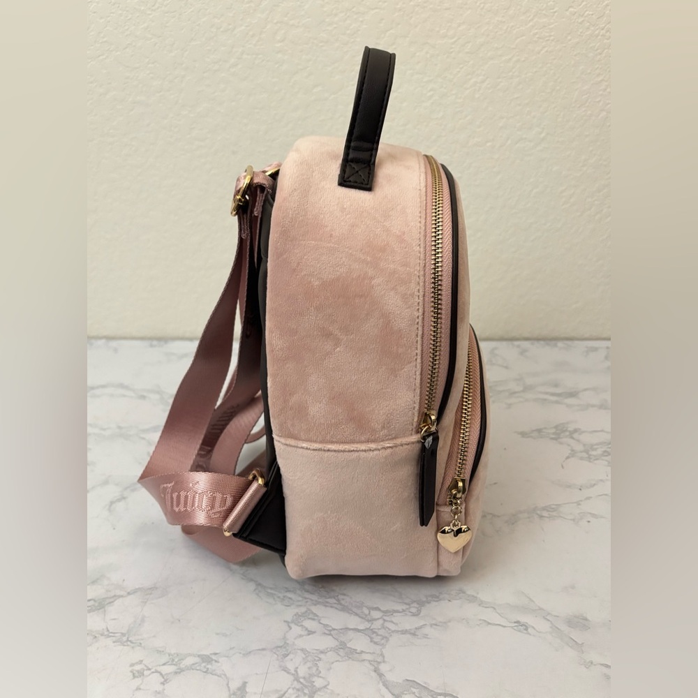 NWT Juicy Couture Cafe Dusty Blush Queen Of Everything Backpack Change Purse - Picture 4 of 10